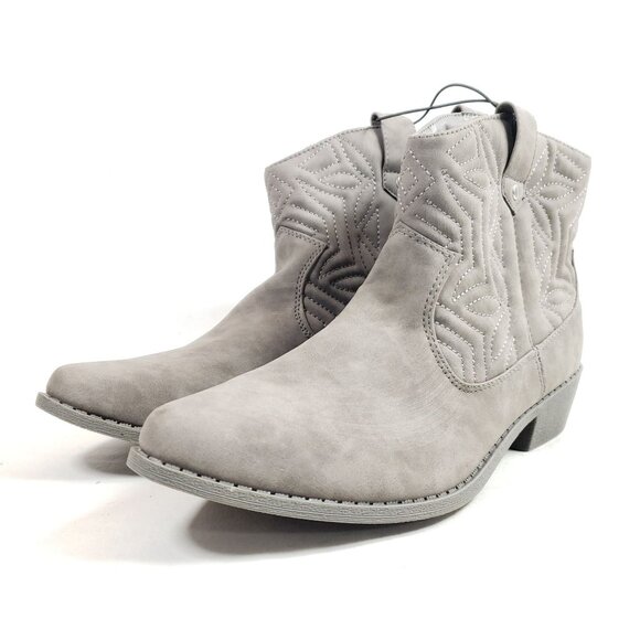 Arizona Jean Co. Womens Size 10 Western Ankle Boots Gray - Picture 2 of 9